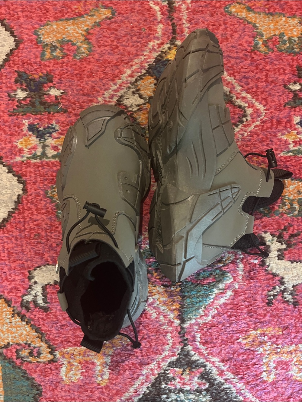 Men's Olive Tactical Slip-On Utility Boots